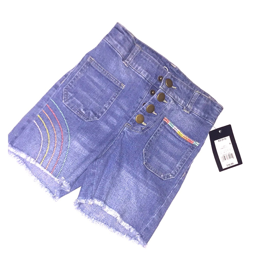 Girls Art Classic High Waist Jean Shorts